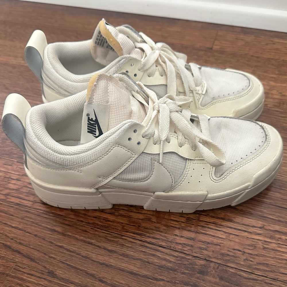 Nike Off-White and Cream Sneakers dunk low womens size 9